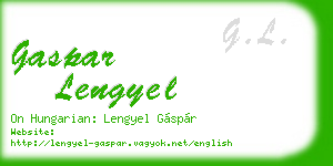 gaspar lengyel business card