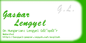 gaspar lengyel business card